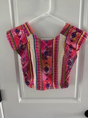 KOCH Multicolor Embroidered Crop Top